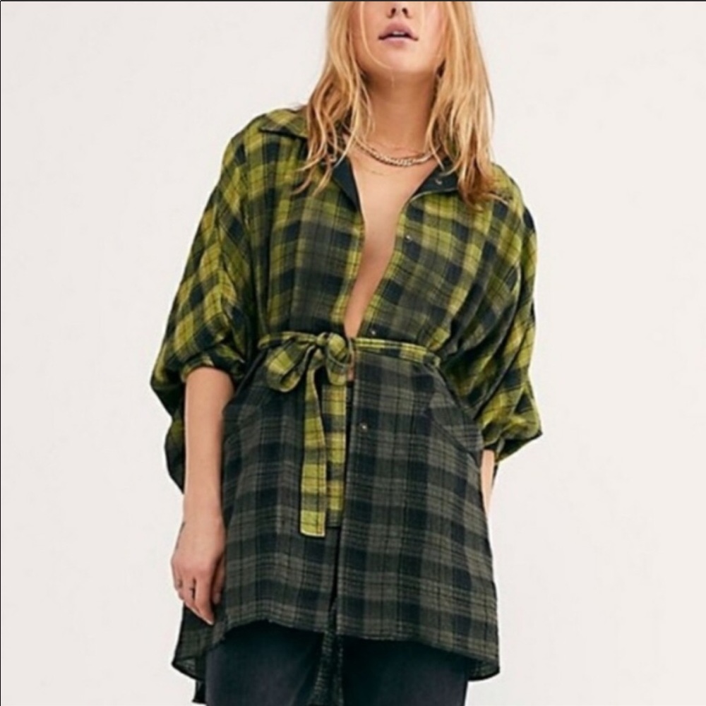 Free People We the Free You Wish Flannel Ombre - Picture 2 of 7